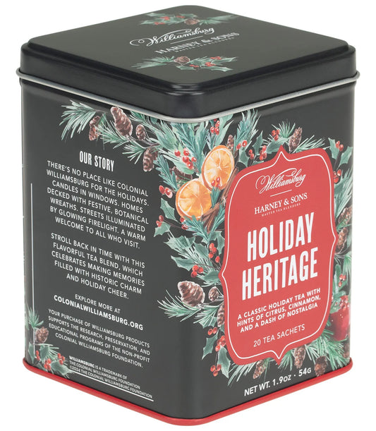 Williamsburg Holiday Heritage Tea, Tin of 20 Sachets