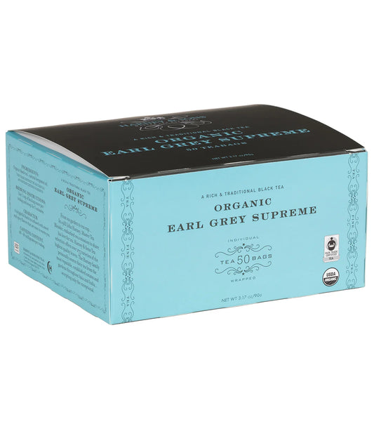 Organic Earl Grey Supreme, Box of 50 Wrapped Teabags